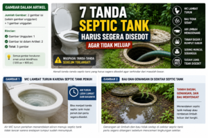 WC lambat turun sebagai salah satu tanda septic tank sudah penuh dan perlu segera disedot.