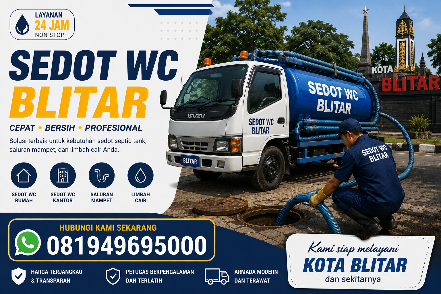 Armada sedot WC Kanigoro Blitar Indoseptik