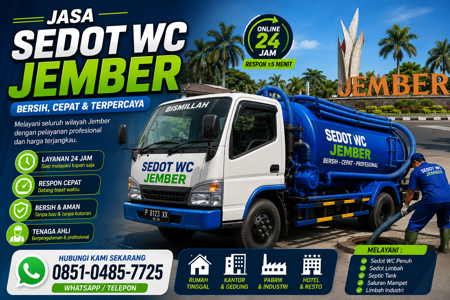 Armada sedot WC Umbulsari Jember Indoseptik