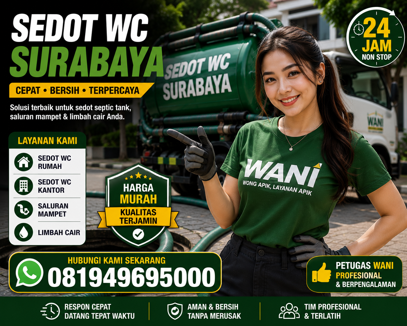 Armada sedot WC Gubeng Surabaya Indoseptik