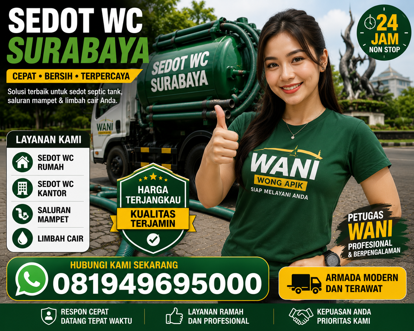 Armada sedot WC Babat Jerawat Surabaya Indoseptik