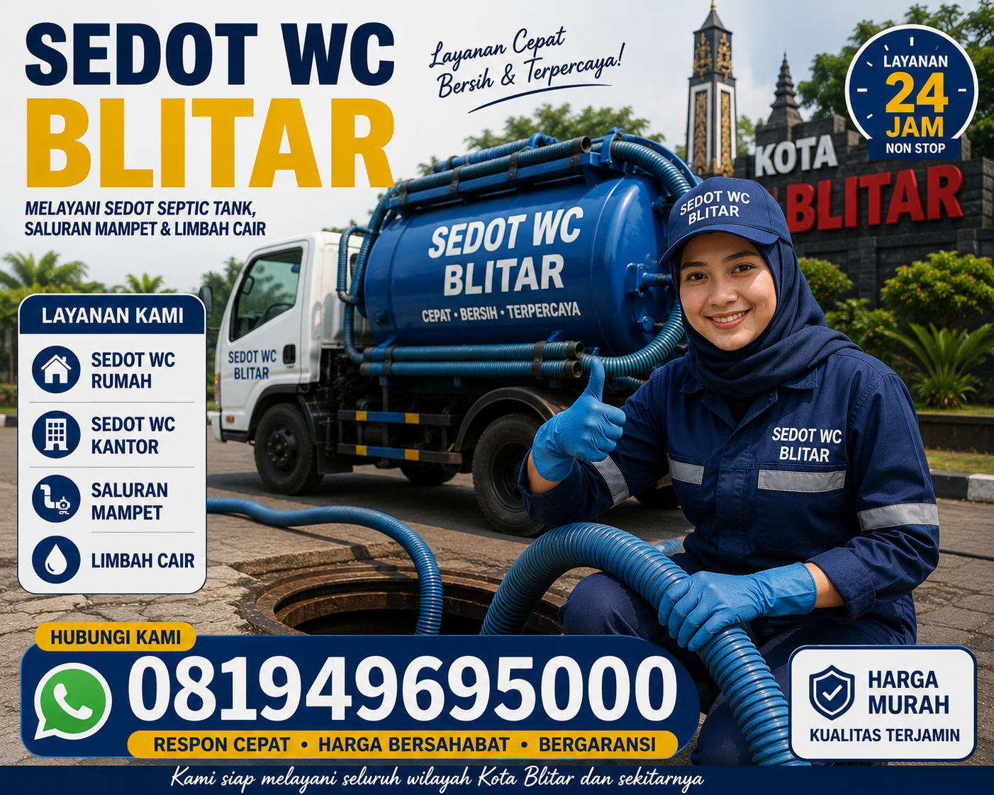 Sedot WC Wonotirto Blitar