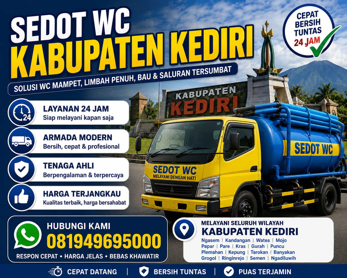 Armada sedot WC Papar Kediri Indoseptik