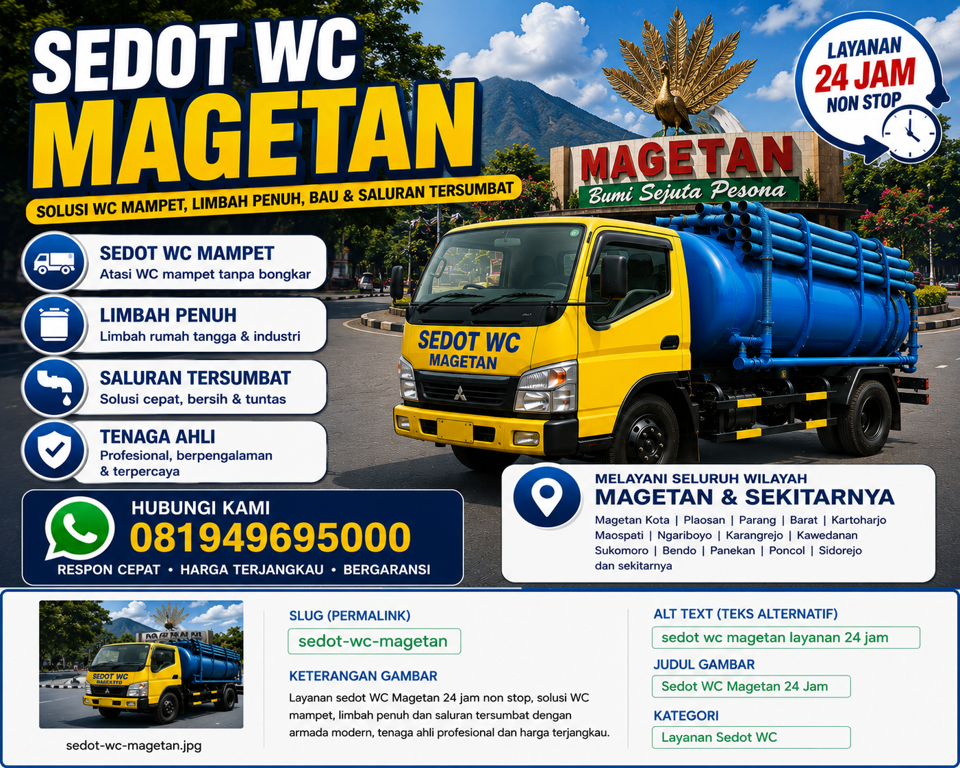Armada sedot WC Magetan Indoseptik
