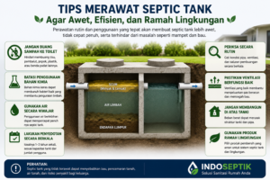 Tips merawat septic tank agar tetap awet, tidak cepat penuh, dan ramah lingkungan melalui perawatan berkala serta penggunaan yang benar.