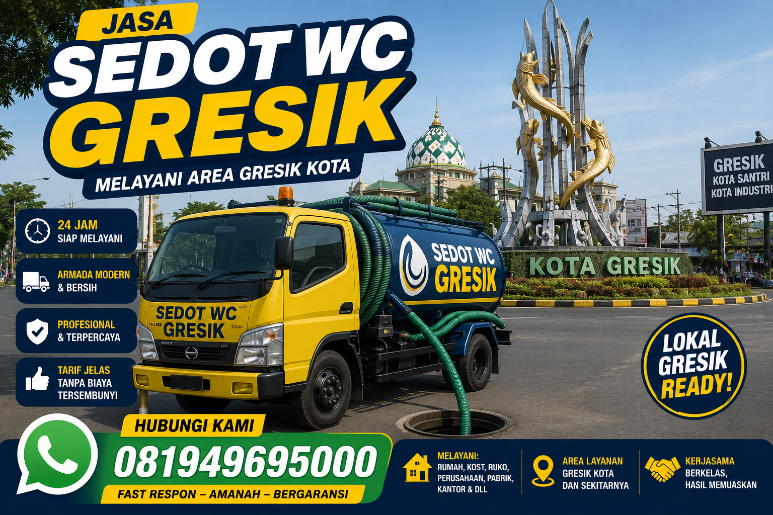 Armada sedot WC Tambak Gresik Indoseptik