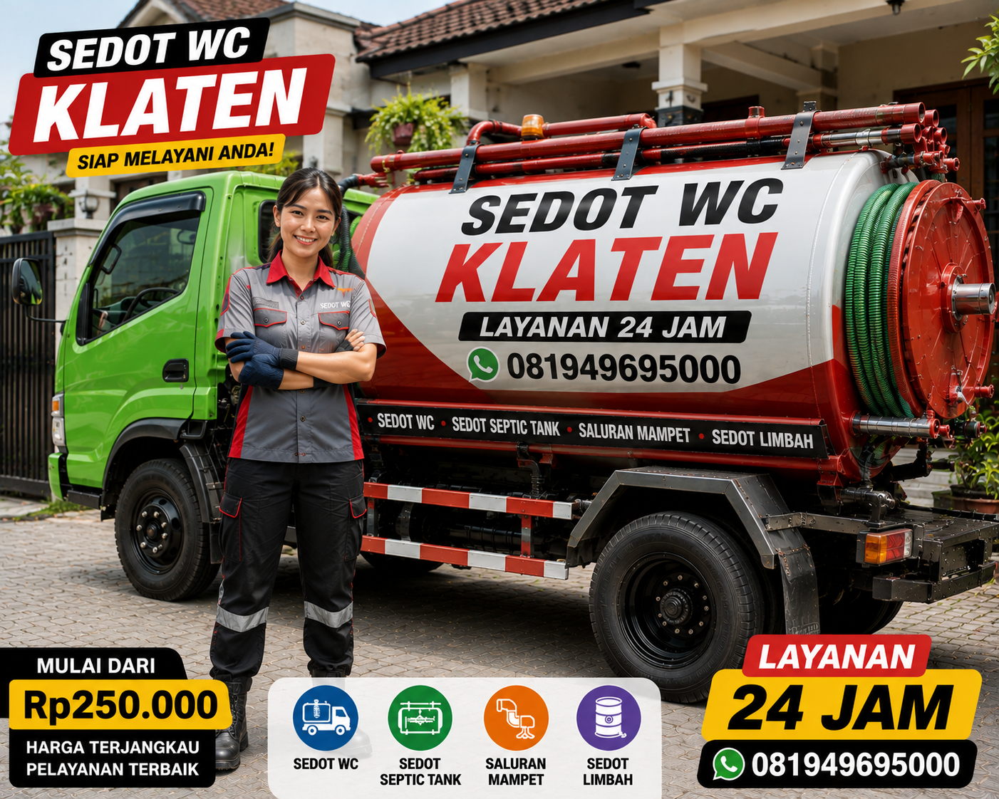 Armada sedot WC Trucuk Klaten Indoseptik