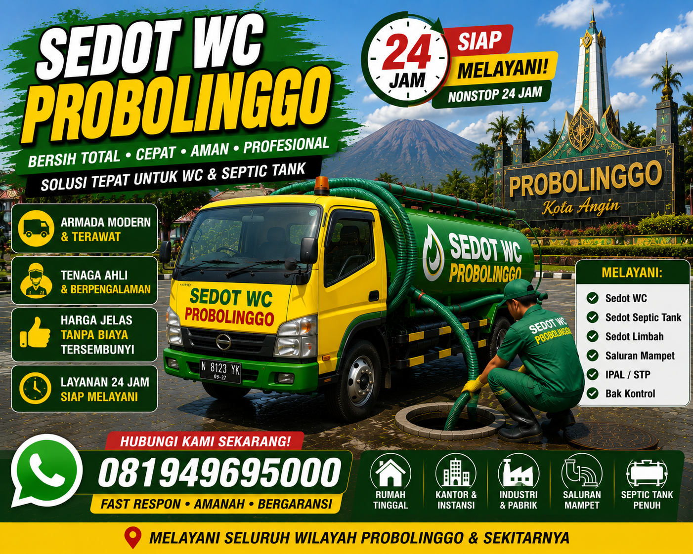 Armada sedot WC Kota Probolinggo Indoseptik